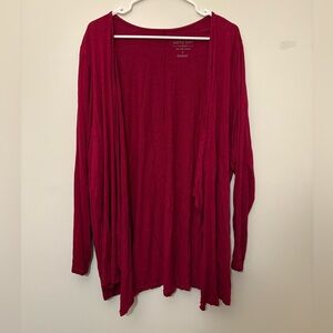 Torrid Super Soft Knit Red Long Sleeve Open Front Cardigan, Size 4X Women’s